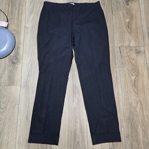 J. Jill Premium Bi-Stretch Pants Women Size 10 Black Pull On Cotton Blend